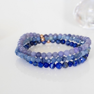 Lapisz Lazuli, Kianit, Tanzanit karkötő szett